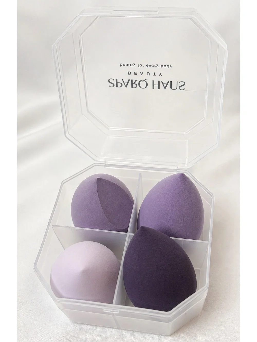 SPARQ Haus Beauty Makeup Blending Sponge Set of 4 in Purple Shades